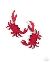 Load image into Gallery viewer, Crab Couture - Red 🌞 Post Earrings
