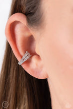 Load image into Gallery viewer, Pronged Parisian - White š Cuff Earrings