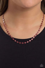 Load image into Gallery viewer, Floral Catwalk - Red π Necklace