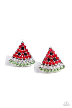Load image into Gallery viewer, Watermelon Slice - Red š Post Earrings