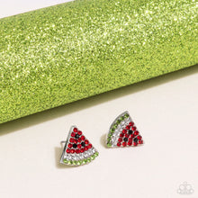Load image into Gallery viewer, Watermelon Slice - Red š Post Earrings