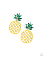 Load image into Gallery viewer, Pineapple Passion - Yellow 🌞 Post Earrings