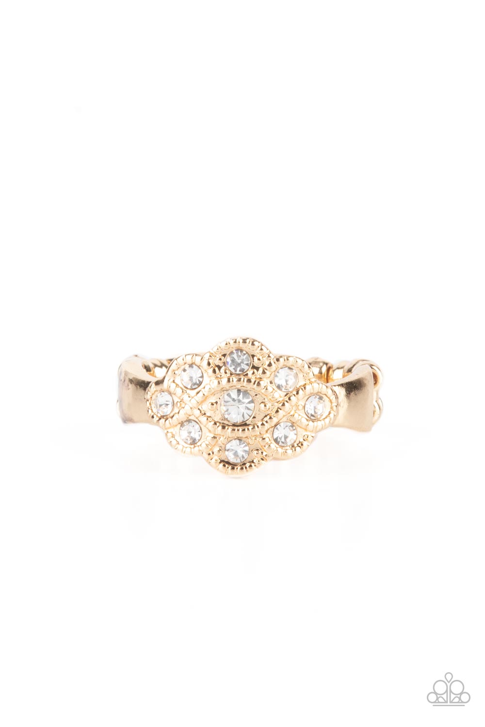 Floral Frou-Frou - Gold - Ring