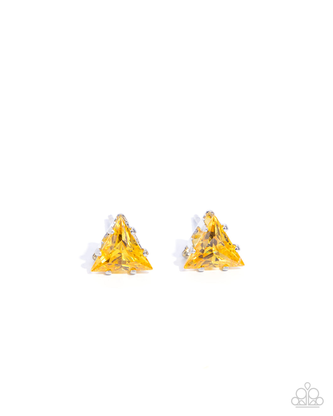 Triangular Twinkle - Yellow - Cubic Zirconia