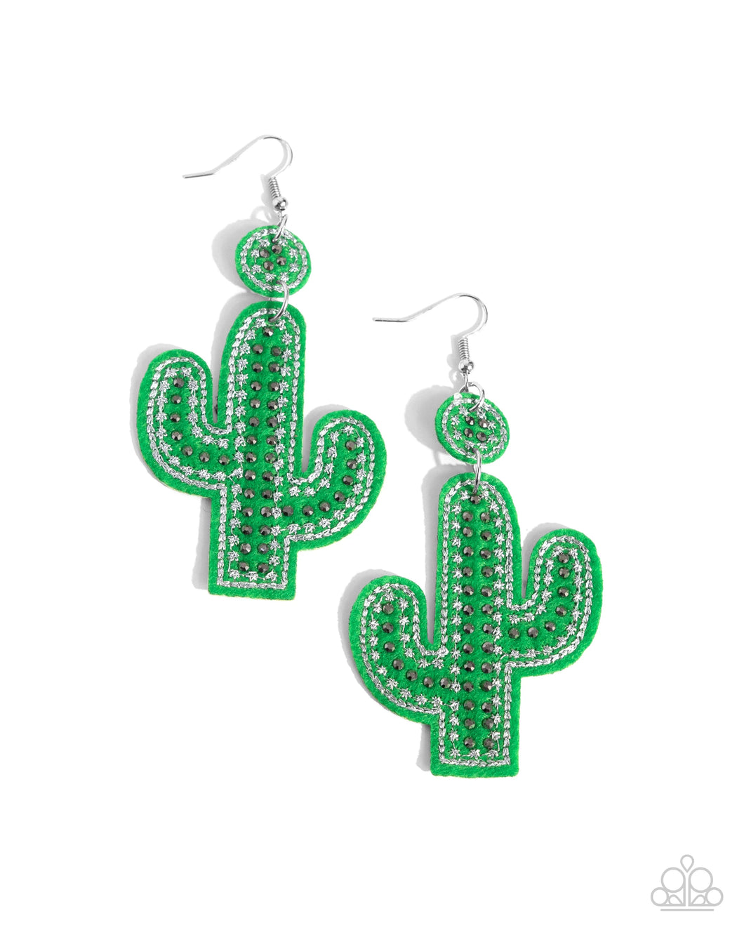 Cactus Cameo - Green 🌵 Earrings & Mystery Piece