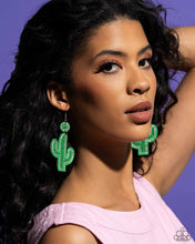 Load image into Gallery viewer, Cactus Cameo - Green 🌵 Earrings &amp; Mystery Piece
