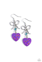 Load image into Gallery viewer, Paparazzi 🌞 BOW Away Zone - Purple 🌞 Earrings &amp; Mystery Piece
