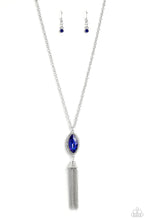 Load image into Gallery viewer, Tassel Tabloid - Blue 🌞 Necklace
