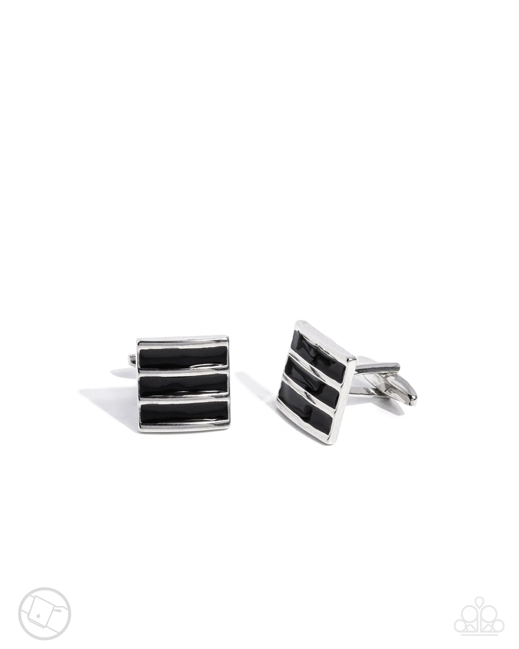 Painted Poker - Black 🌞 Cuff Links & Mystery Piece