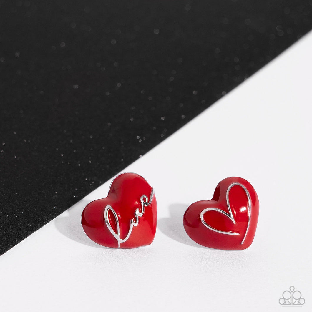 Glimmering Love - Red 🌞 Post Earrings & Mystery Piece