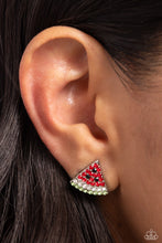 Load image into Gallery viewer, Watermelon Slice - Red 🌞 Post Earrings &amp; Mystery Piece
