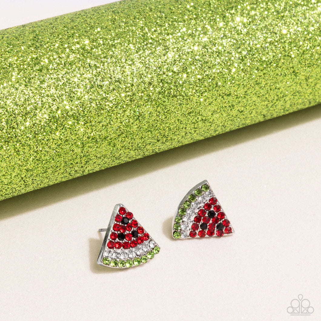 Watermelon Slice - Red 🌞 Post Earrings & Mystery Piece