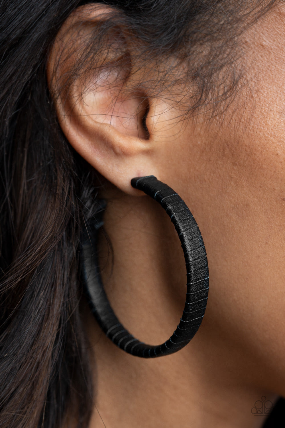 Earrings - Leather-Clad Legend - Black