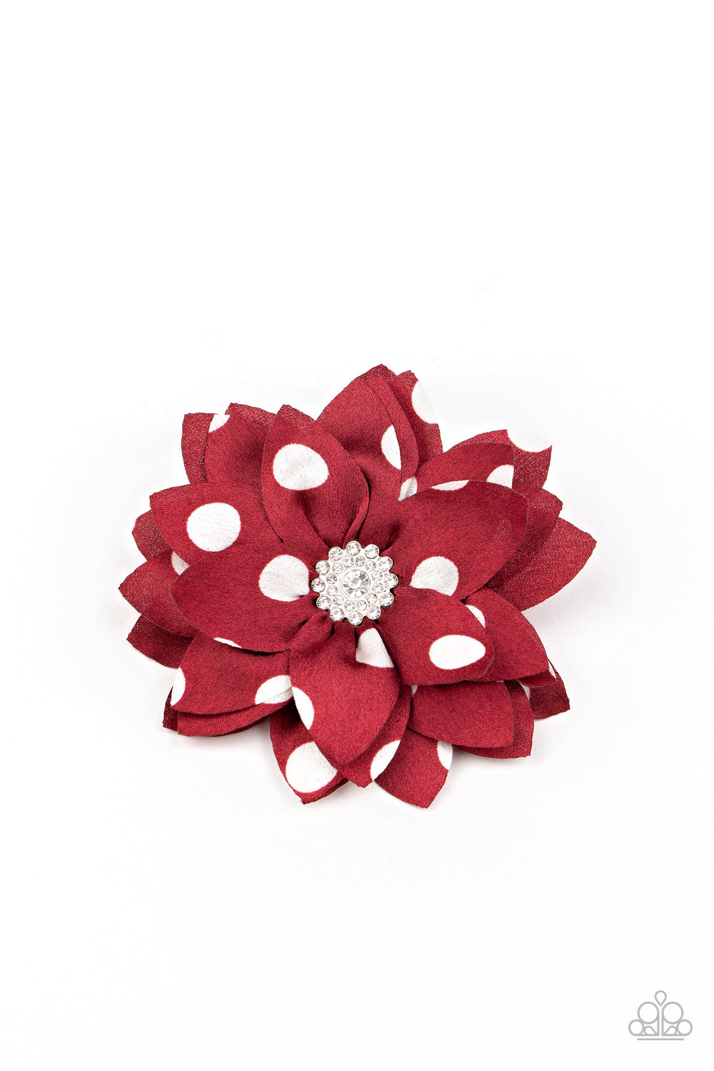 Hair Clip - Silk Gardens - Red