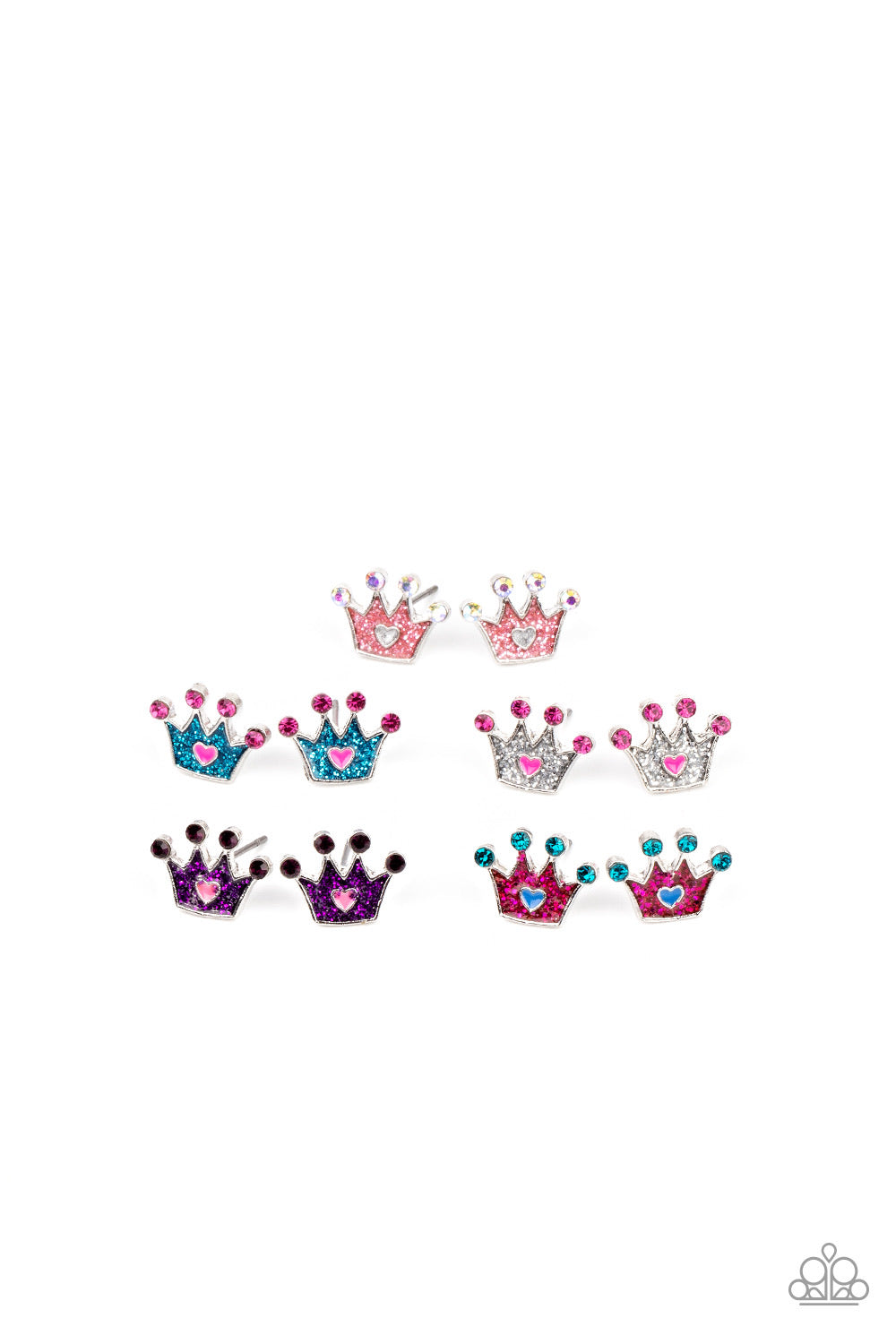 Starlet Shimmer - Crown Earrings - Multi