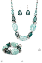 Load image into Gallery viewer, In Good Glazes Necklace &amp; Glazes of Glory Bracelet - Set - Blue
