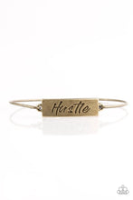 Load image into Gallery viewer, Bracelet - Hustle Hard - Brass
