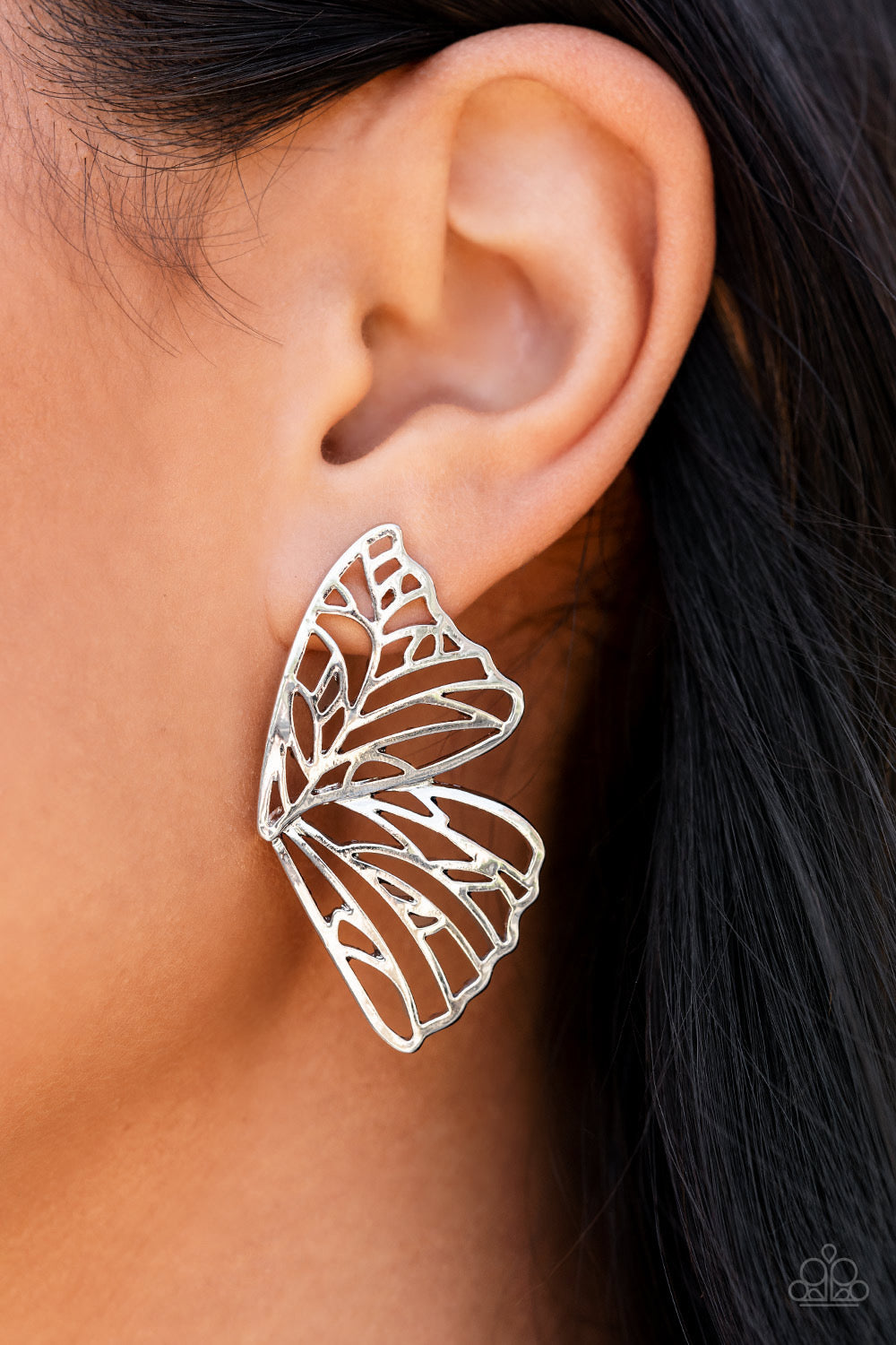 Earrings - Butterfly Frills - Silver