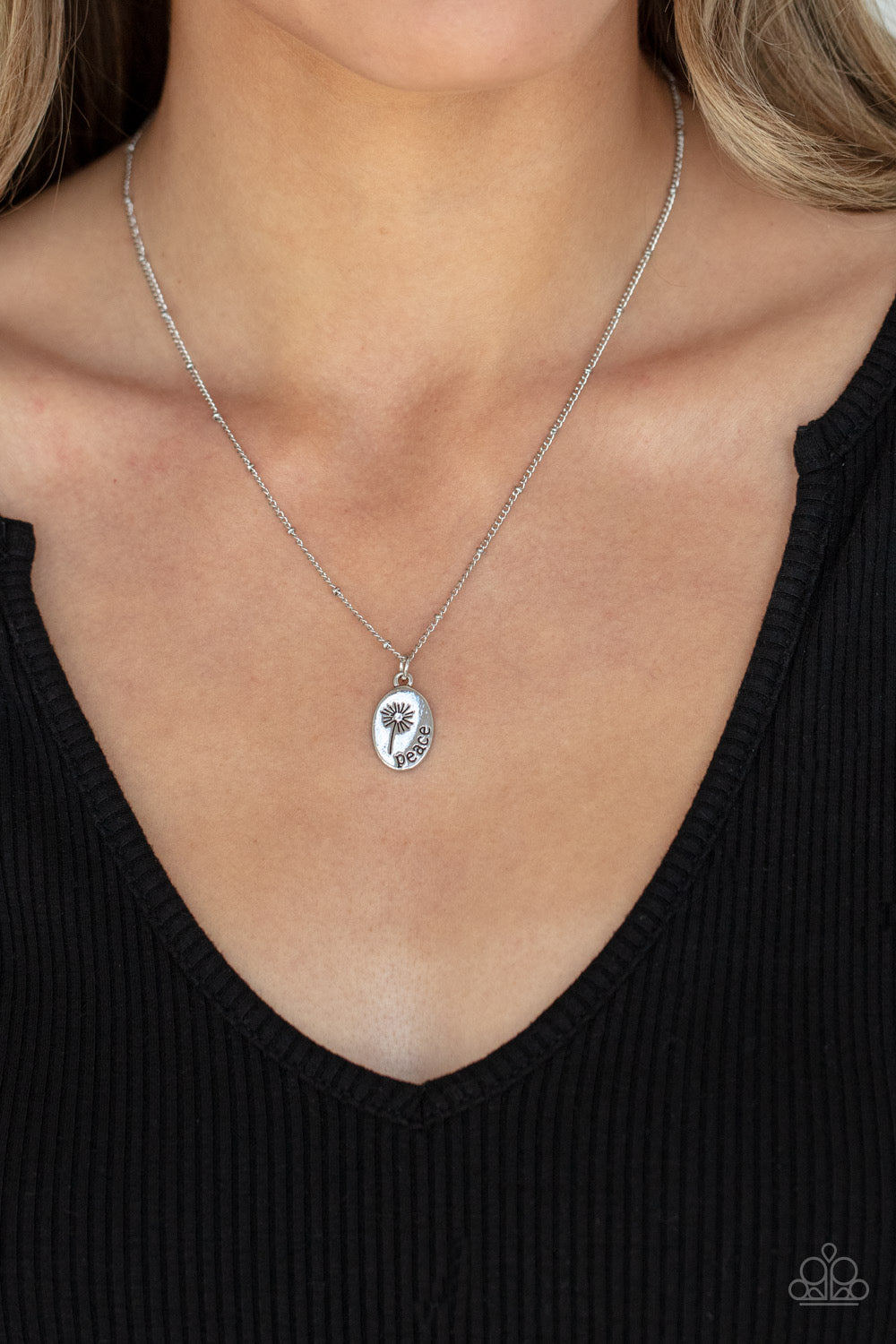 Necklace - Be The Peace You Seek - Silver