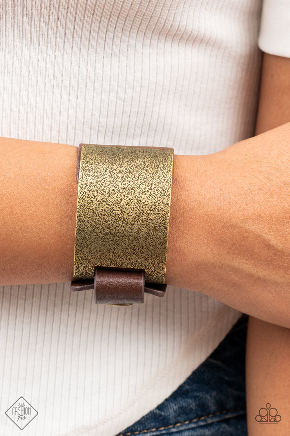 Bracelet - Studded Synchronism - Brass