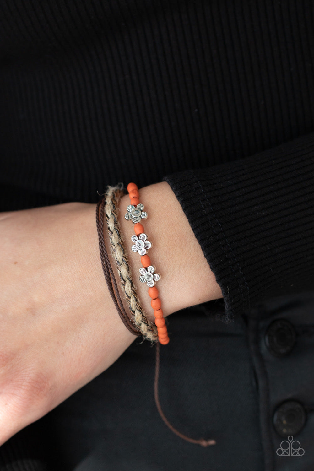 Bracelet - Raffia Remix - Orange