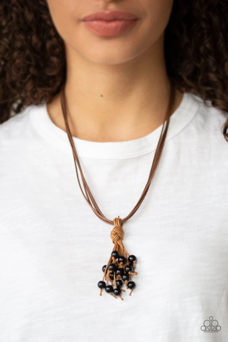 Necklace - Tassel Trek - Black