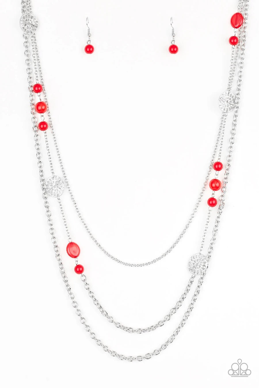 Necklace -  Pretty Pop-tastic! - Red