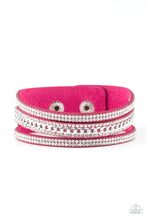 Load image into Gallery viewer, Bracelet -  ROLLIN IN RHINESTONES - PINK
